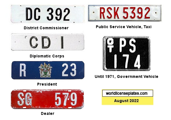 Non-Passenger/Other Rhodesia License Plates