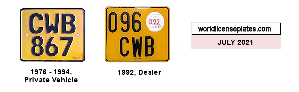 Walvis Bay License Plates