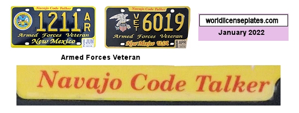 Navajo Code Talker License Plates in New Mexico