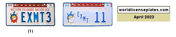 Tax Exempt Plates of the Delaware Nation
