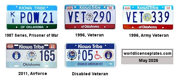 Veteran License Plates of the Kiowa Tribe