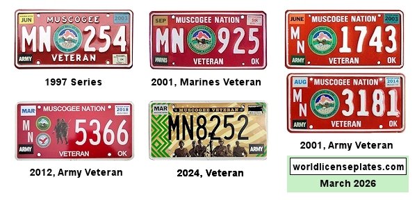 Veteran Plates of the Muscogee Nation