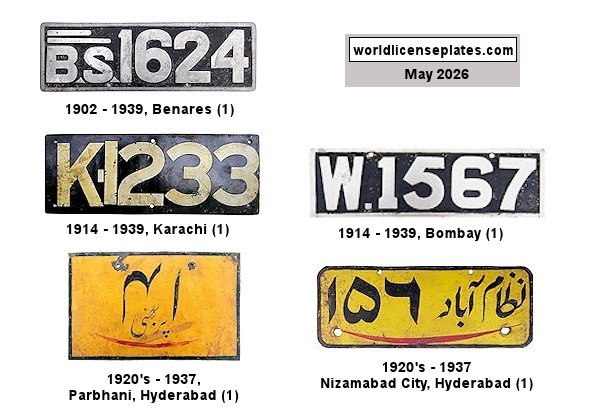 General British India License Plates
