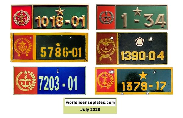 Army License Plates