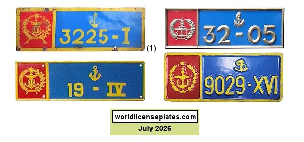 Navy License Plates