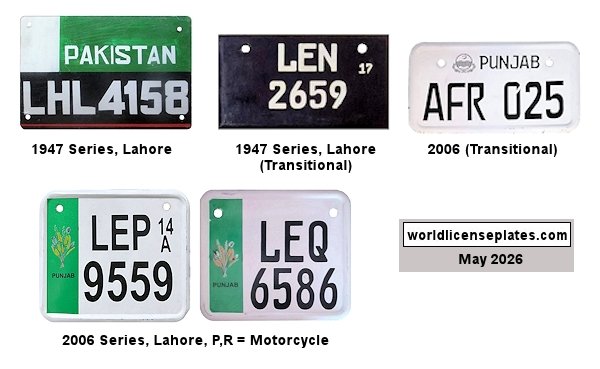 Punjab Motorcycle License Plates