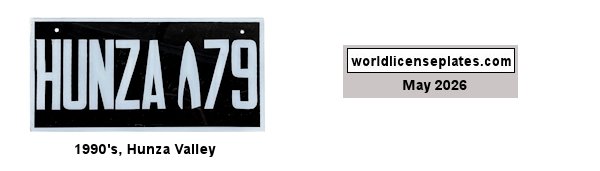 Tribal Areas License Plates