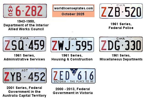 Federal Government License Plates