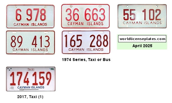 Taxi or Bus License Plates