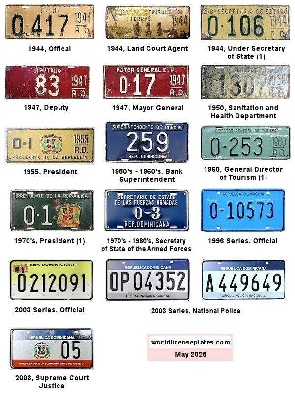 Official, Government License Plates