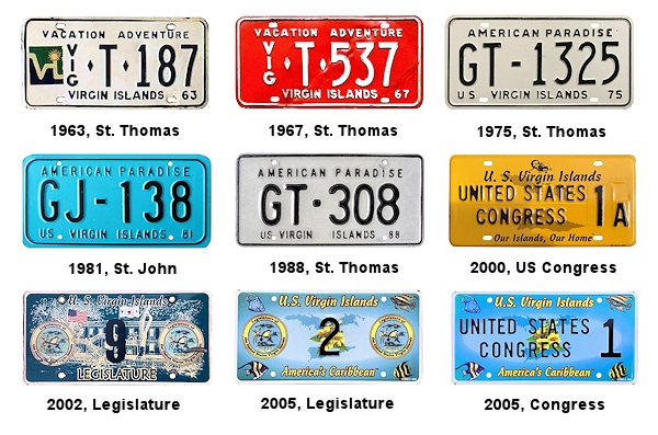 USVI Government Plates
