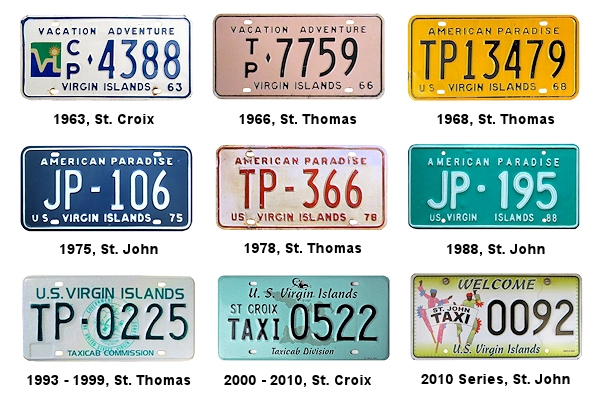USVI Taxi Plates