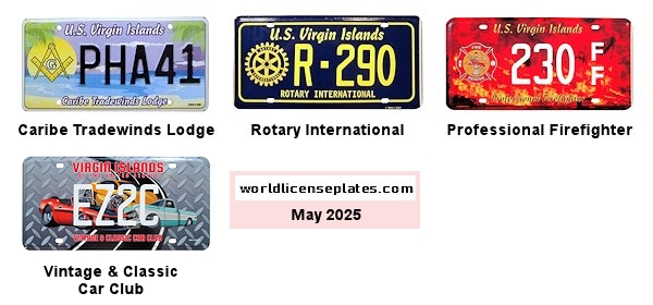 USVI Organizations License Plates