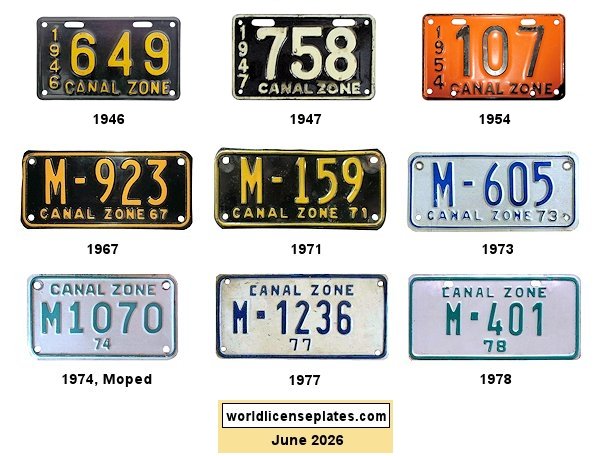 Motorcycle, Moped License Plates
