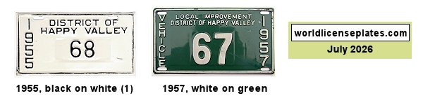 Happy Valley License Plates
