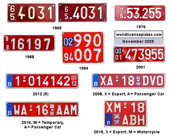 Temporary and Export License Plates