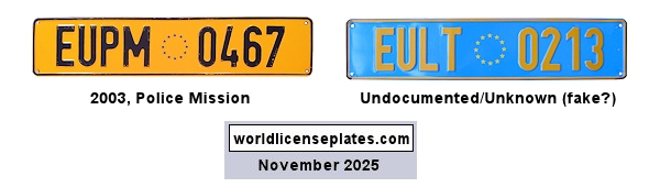 European Union in Bosnia License Plates