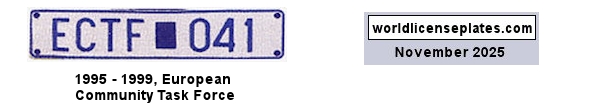 European Union in Yugoslavia License Plates