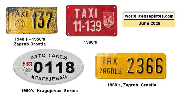 Taxi License Plates
