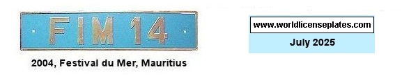 Mauritius Events License Plate