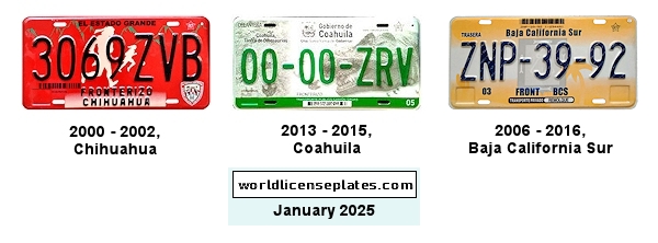 Mexican Truck or Trailer Front License Plates