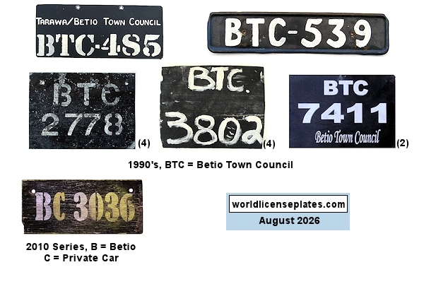 General Betio License Plates