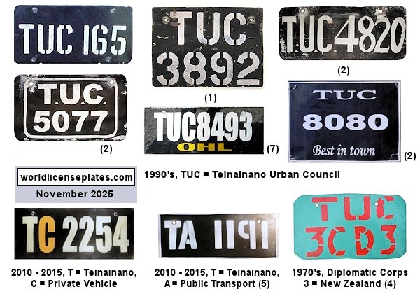 Kiribati - Teinainano License Plates