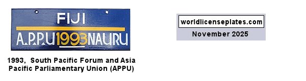 Nauru Events License Plate