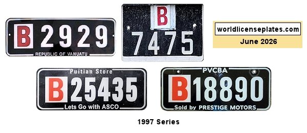 Vanuatu Bus License Plates
