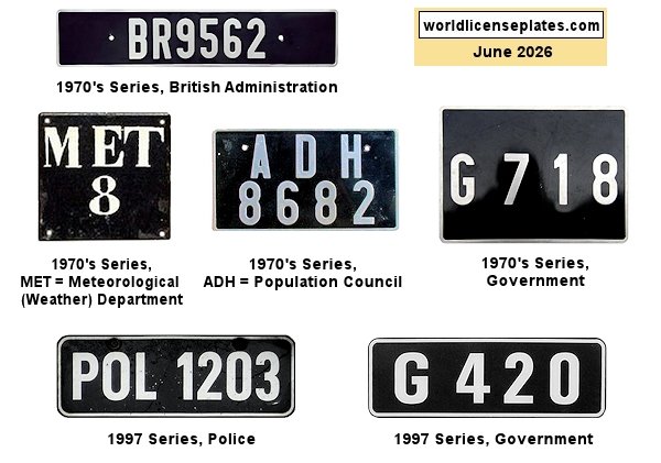 Vanuatu Government License Plates