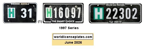Vanuatu Hire and Rental License Plates