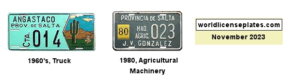 Salta Non-Passenger/Other License Plates