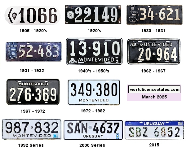 Montevideo License Plates