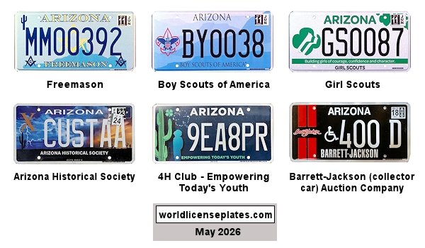 Organizations and Groups License Plates
