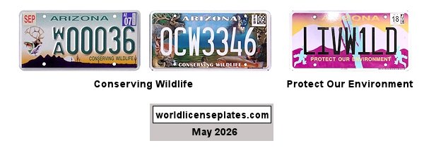 Wildlife and Conservation License Plates