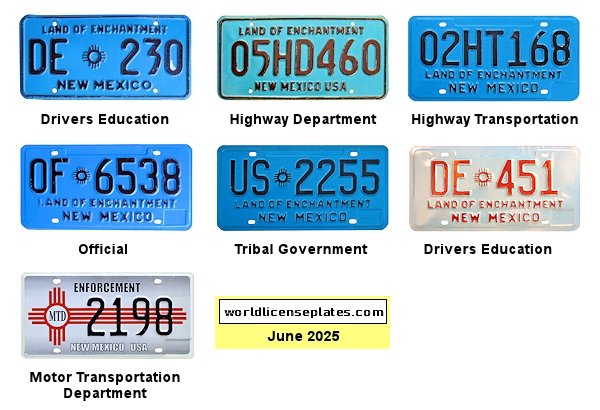 Government Department License Plates