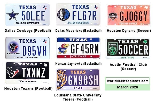 Sports Teams License Plates