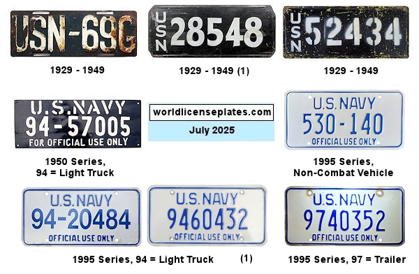 US Navy License Plates