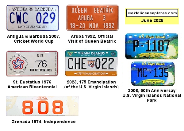 Caribbean Region Events License Plates