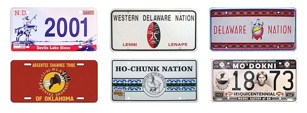Souvenir License Plates of Native Americans