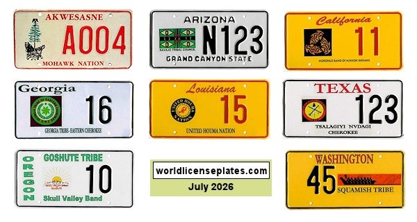 Souvenir License Plates of Native Americans