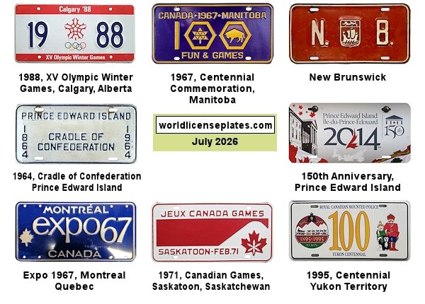 Souvenir License Plates of Canada