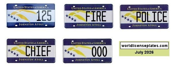 Johnston Atoll Souvenir License Plates